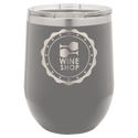 Dark Gray Polar Camel 12 oz. Vacuum Insulated Stemless Wine Tumbler with Lid