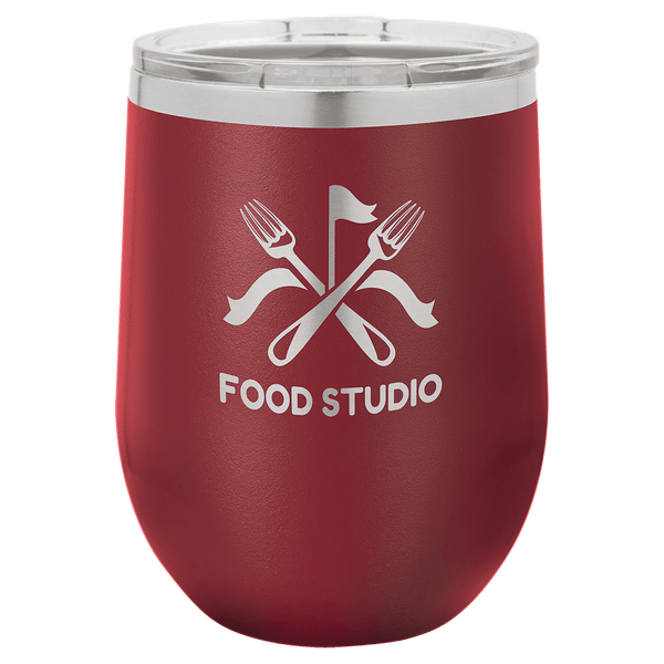 Maroon Polar Camel 12 oz. Vacuum Insulated Stemless Wine Tumbler with Lid