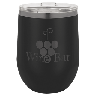 Black/Ghost Black Polar Camel 12 oz. Stemless Wine Tumbler