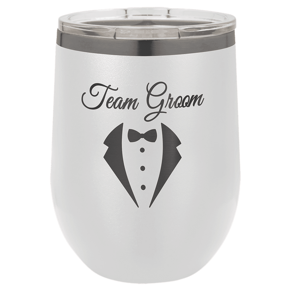 White/Ghost Black Polar Camel 12 oz. Stemless Wine Tumbler