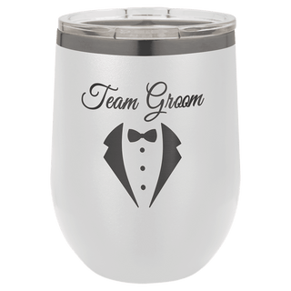 White/Ghost Black Polar Camel 12 oz. Stemless Wine Tumbler