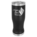 Black 14 oz. Polar Camel Pilsner with Clear Lid