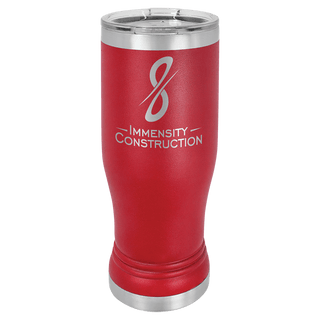 Red 14 oz. Polar Camel Pilsner with Clear Lid