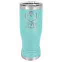 Teal 14 oz. Polar Camel Pilsner with Clear Lid