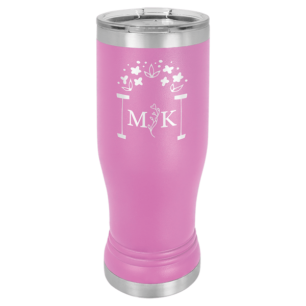 Light Purple 14 oz. Polar Camel Pilsner with Clear Lid