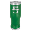 Green 14 oz. Polar Camel Pilsner with Clear Lid