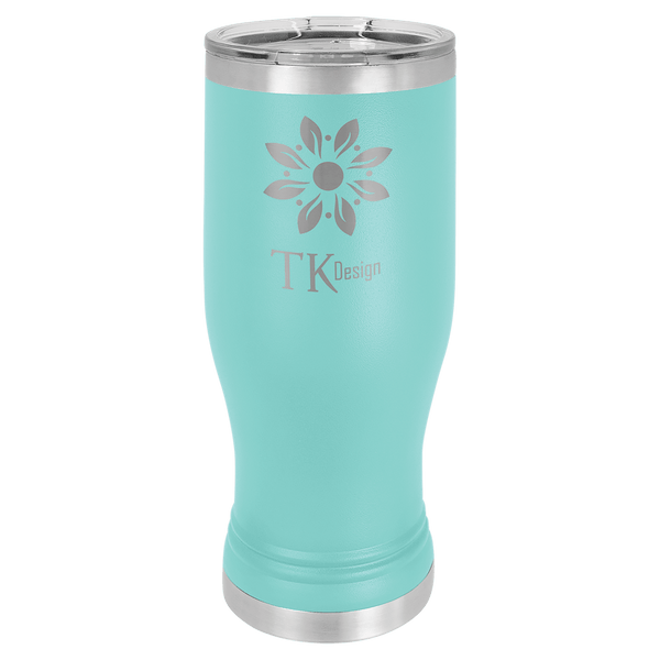 Teal Polar Camel 20 oz. Pilsner with Clear Lid