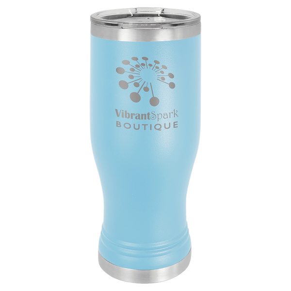 Light Blue Polar Camel 20 oz Pilsner with Clear Lid