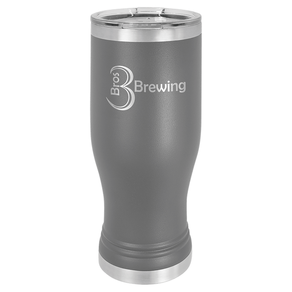Dark Gray Polar Camel 20 oz Pilsner with Clear Lid