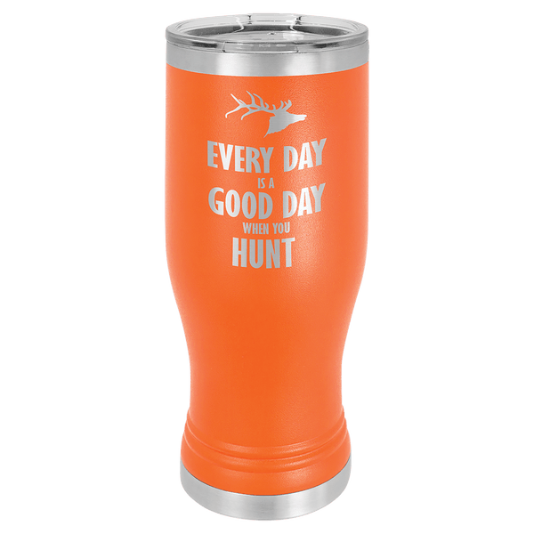 Orange Polar Camel 20 oz Pilsner with Clear Lid