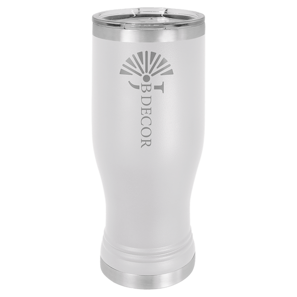 White Polar Camel 20 oz Pilsner with Clear Lid