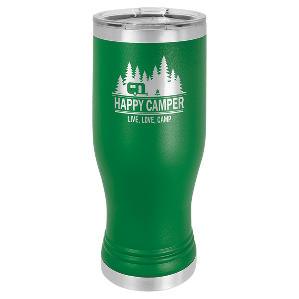 Green Polar Camel 20 oz Pilsner with Clear Lid
