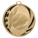 Bright Gold 2" Baseball/Softball Laserable MidNite Star Medal