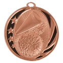 Bright Bronze 2" Cheer Laserable MidNite Star Medal