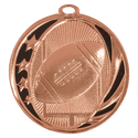 Bright Bronze 2" Football Laserable MidNite Star Medal