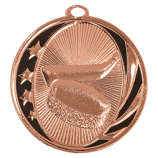 Bright Bronze 2" Hockey Laserable MidNite Star Medal