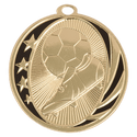 Bright Gold 2" Soccer Laserable MidNite Star Medal