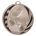 Bright Silver 2" Swimming Laserable MidNite Star Medal