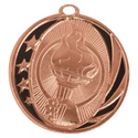 Bright Bronze 2" Torch Laserable MidNite Star Medal