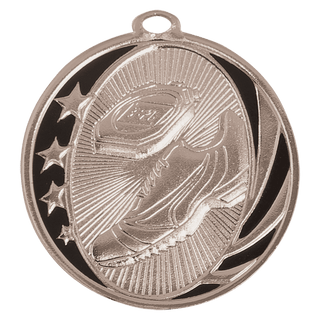 Bright Silver 2" Track Laserable MidNite Star Medal