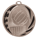 Bright Silver 2" Volleyball Laserable MidNite Star Medal