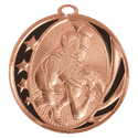 Bright Bronze 2" Wrestling Laserable MidNite Star Medal