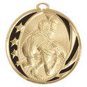 Bright Gold 2" Wrestling Laserable MidNite Star Medal