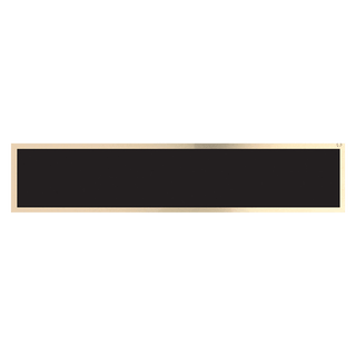 9 1/2" x 1 3/4" Black/Gold Brass Plate for 10 1/2" Desk Wedges