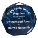 Blue 7" Marble Octagon Acrylic Award