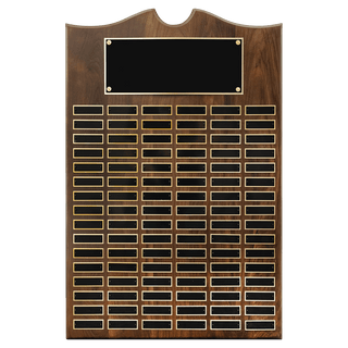 20" x 30" American Walnut Roster Plaque w/96 Plates