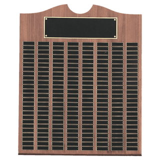 28" x 35" American Walnut Roster Plaque w/200 Plates