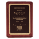 Rosewood Piano Finish Plaque with Black/Gold 10 1/2" x 13" Florentine Design LaserFX Plate