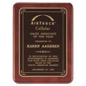 Rosewood Piano Finish Plaque with Black/Gold 2 9" x 12" Florentine Design LaserFX Plate