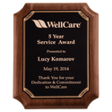 Walnut Plaque with Gold Border Black 8" x 10 1/2" American LaserFX Plate