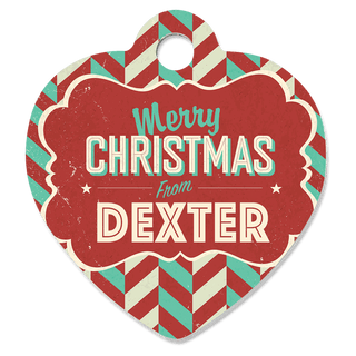 1 1/4" x 1 1/4" White Sublimatable Aluminum Heart Pet Tag