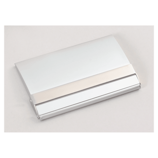 2 1/2" x 3 3/4" Matte Silver Business Card Case