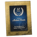 Gold/Blue 7 3/4" X 9 3/4"/ Acrylic Art Plaque with Easel/Hanger