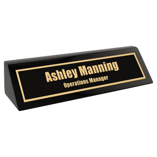Black 8 1/2" Piano Finish Desk Wedge