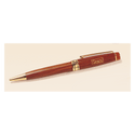 Rosewood Pen with Clear 5 1/4" Plastic Pen Case