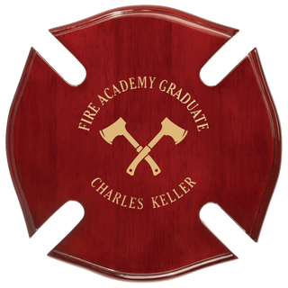 10" x 10" Rosewood Piano Finish Maltese Cross Plaque