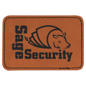 Rawhide 3" x 2" Rectangle Laserable Leatherette Patch with Adhesive