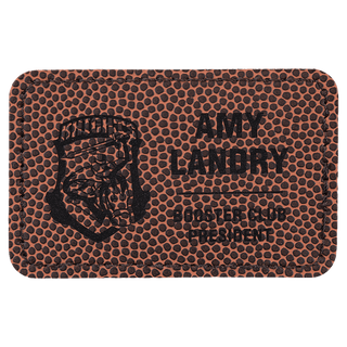 Football 3" x 2" Laserable Leatherette Rectangle Patch with Kota Pro Adhesive