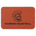 Basketball 3" x 2" Laserable Leatherette Rectangle Patch with Kota Pro Adhesive