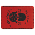 Red 3 1/2" x 2 1/2" Laserable Leatherette Rectangle Patch with Kota Pro Adhesive