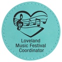 Teal 2 1/2" Round Laserable Leatherette Patch with Adhesive