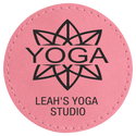 Pink 2 1/2" Laserable Leatherette Round Patch with Kota Pro Adhesive