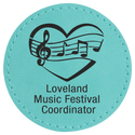 Teal 2 1/2" Laserable Leatherette Round Patch with Kota Pro Adhesive