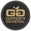 Black/Gold 3" Round Laserable Leatherette Patch with Adhesive