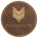 Rustic/Gold 3" Round Laserable Leatherette Patch with Adhesive