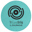 Teal 3" Laserable Leatherette Round Patch with Adhesive